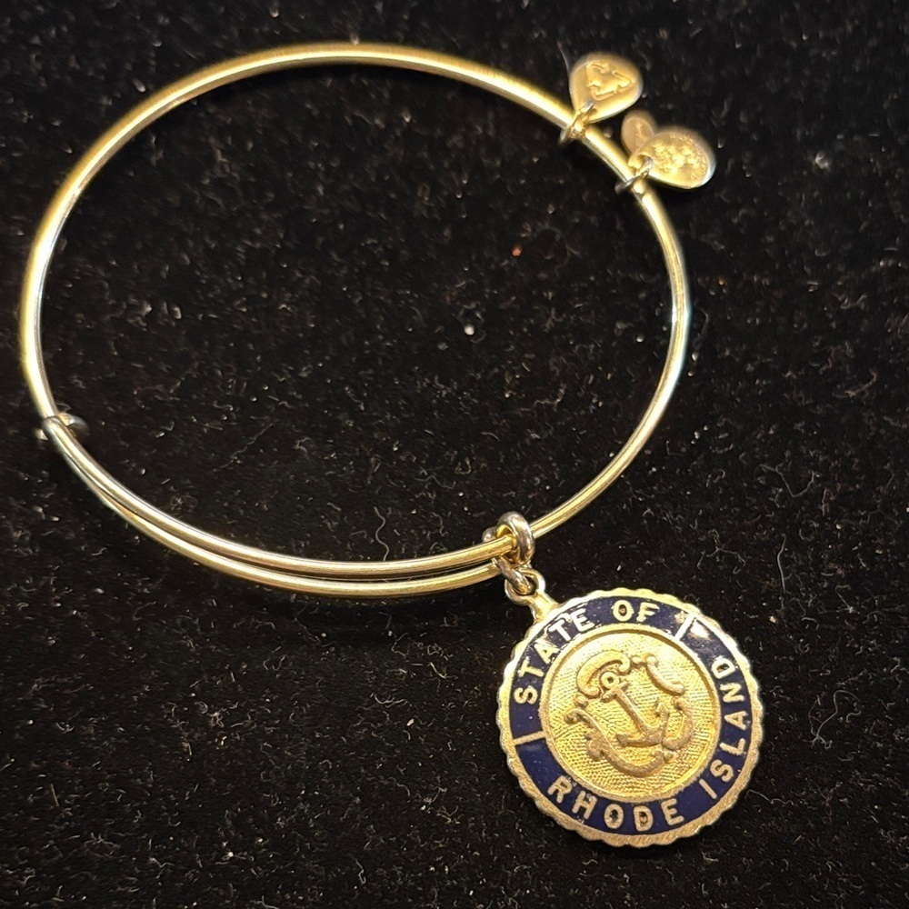 Alex & Ani Gold Rhode Island Charm Bangle Bracelet